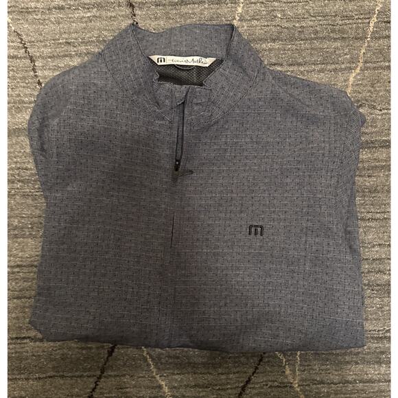 Travis Mathew Jacket Men Large Blue/Grey Geometric Performance Full Zip Golf - Picture 6 of 8